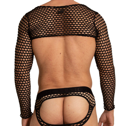 Hole Black Harness vista posterior de Gigo Underwear