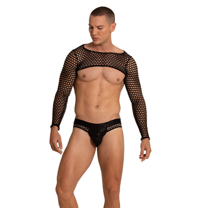 Hole Black Harness en modelo de Gigo Underwear