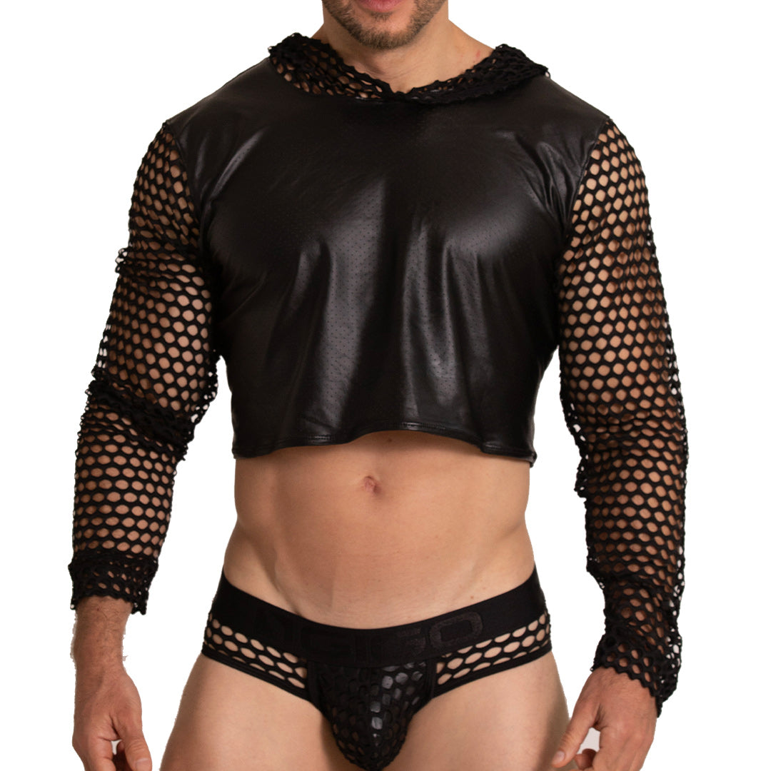 Hole Black Hoody Tshirt de Gigo Underwear