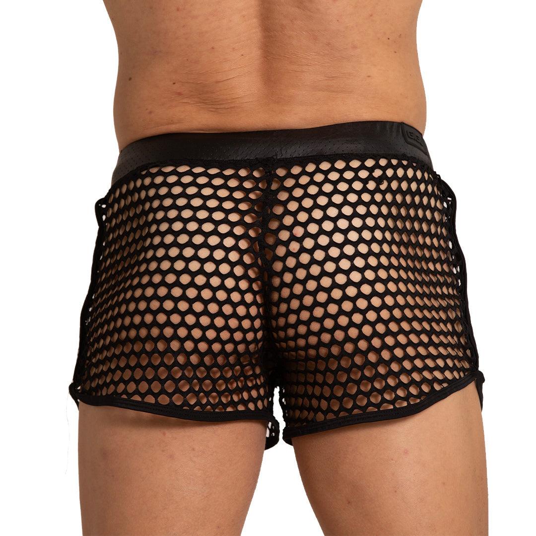 HOLE BLACK HOTSHORT - Pantaloneta corta, shorts negros sexy para hombres