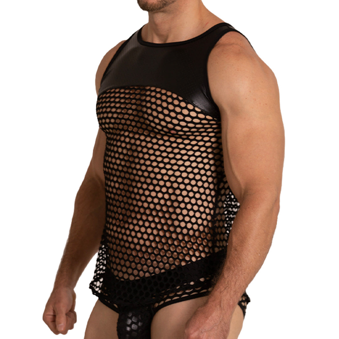 HOLE BLACK TANK - Gigo Underwear Colombia