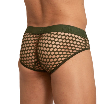 Hole Green Brief vista posterior de Gigo Underwear