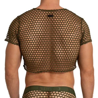 Hole Green Croop Top vista posterior de Gigo Underwear