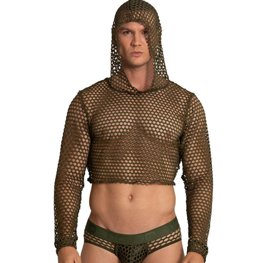 HOLE GREEN HOODY TSHIRT - Gigo Underwear Colombia