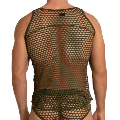 Hole Green Tank vista posterior de Gigo Underwear