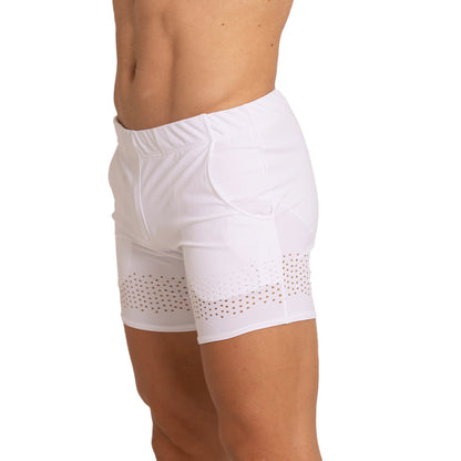 Hole White Beachwear vista frontal de Gigo Underwear