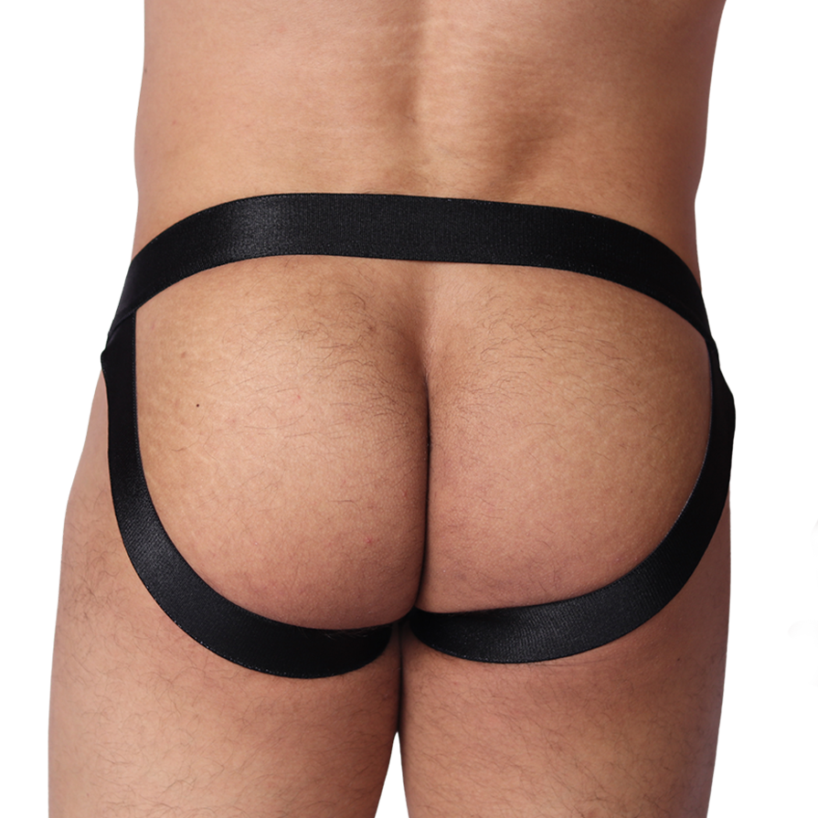 Illusion Black Jockstrap vista posterior de Gigo Underwear