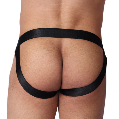 Illusion Black Jockstrap vista posterior de Gigo Underwear