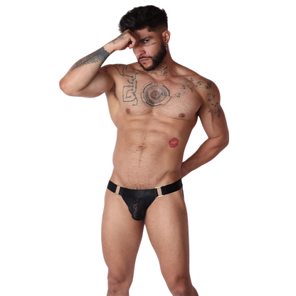 Illusion Black Jockstrap en modelo de Gigo Underwear
