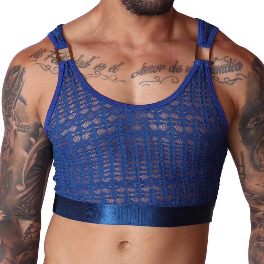 Illusion Blue Crop Top de Gigo Underwear