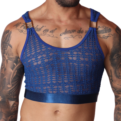 Illusion Blue Crop Top de Gigo Underwear