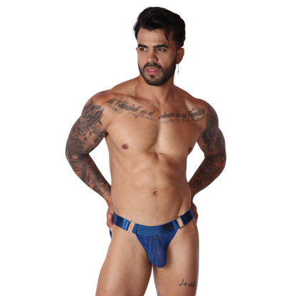 Illusion Blue Jockstrap en modelo de Gigo Underwear