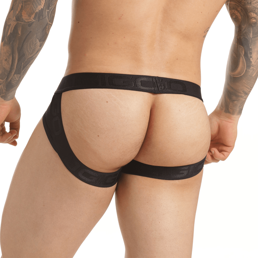 INSUPERABLE BLACK BRIEF JOCKSTRAP - Jockstrap negro para hombres