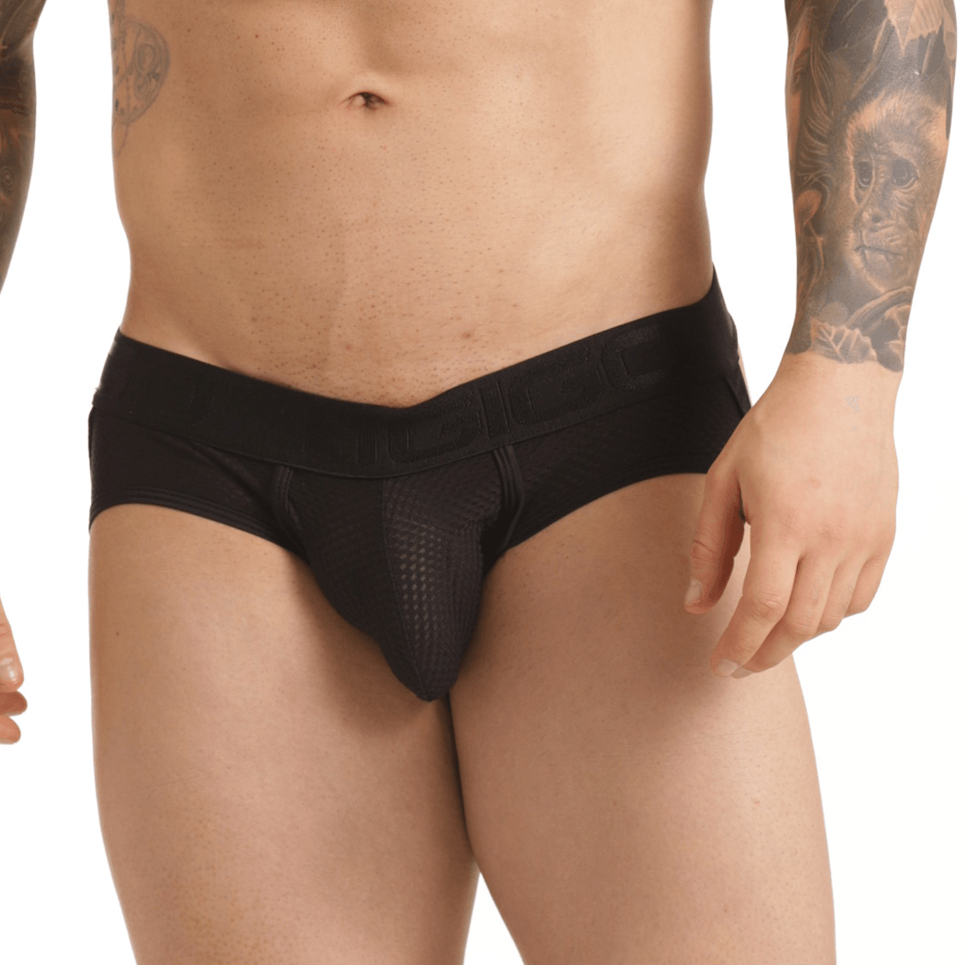 INSUPERABLE BLACK BRIEF JOCKSTRAP - Jockstrap negro para hombres