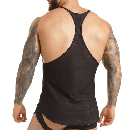 Insuperable Black Tank vista posterior de Gigo Underwear