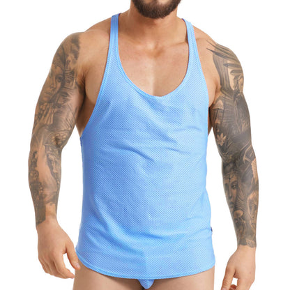 Insuperable Blue Tank vista frontal de Gigo Underwear