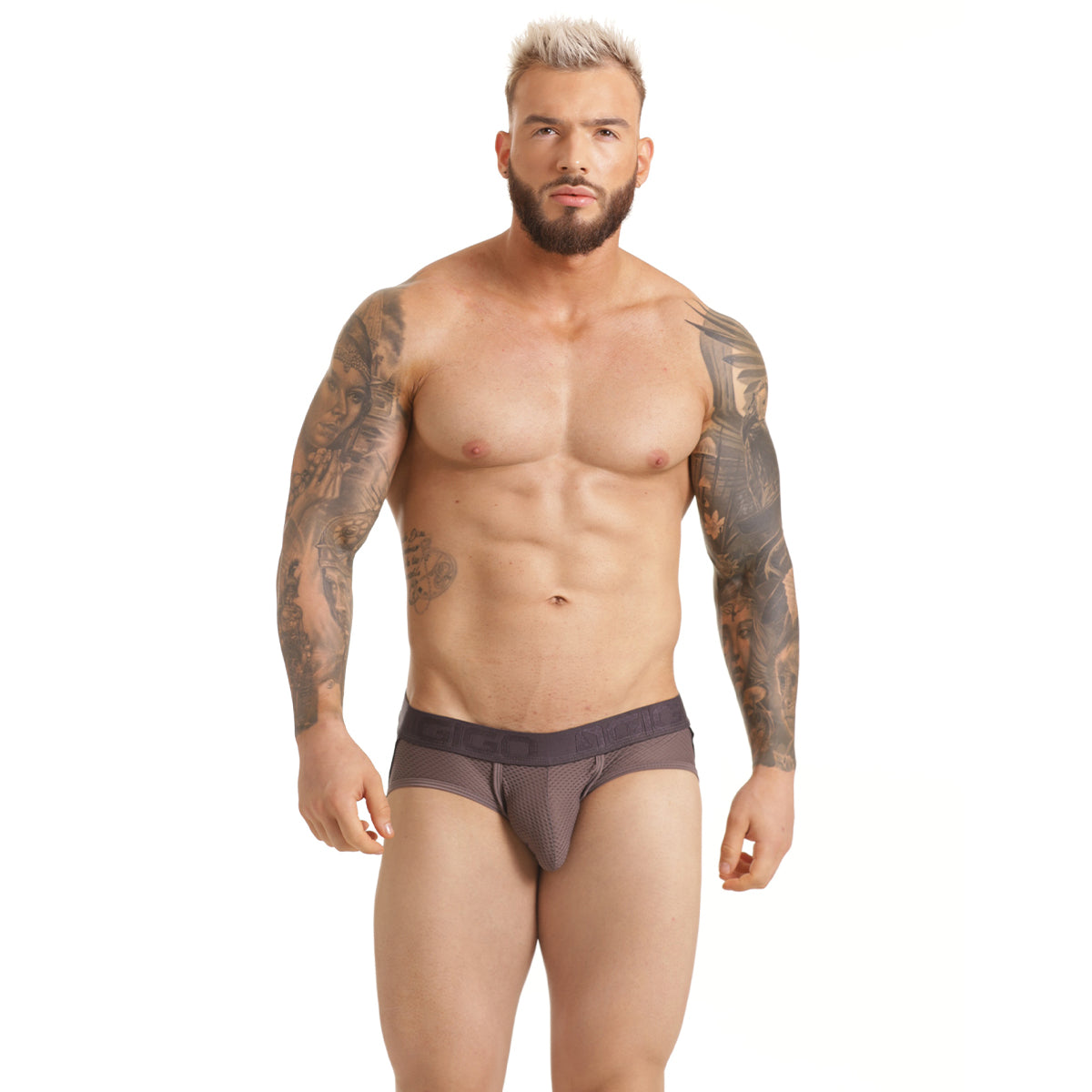 Insuperable Gray Brief Jockstrap de Gigo Underwear