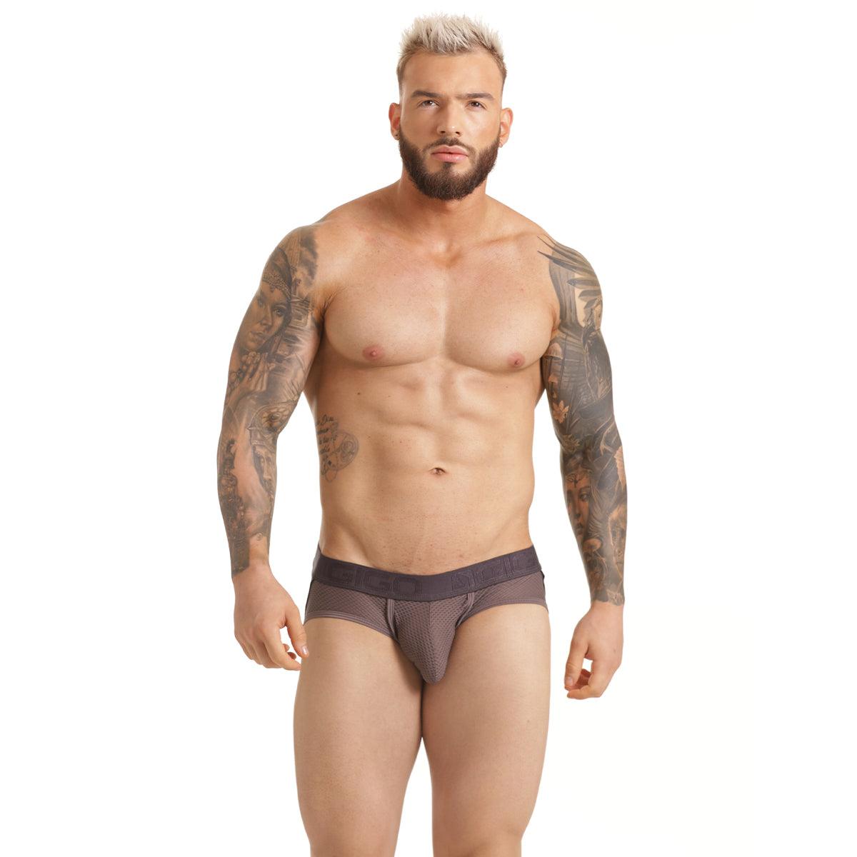 INSUPERABLE GRAY BRIEF JOCKSTRAP - Jockstrap gris para hombres