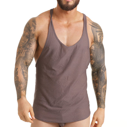 Insuperable Gray Tank vista frontal de Gigo Underwear
