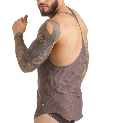Insuperable Gray Tank vista posterior de Gigo Underwear