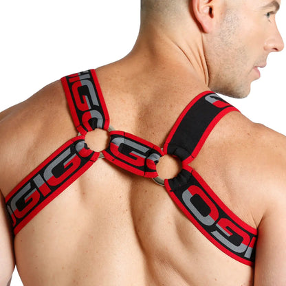 Karma Black Harness vista frontal de Gigo Underwear