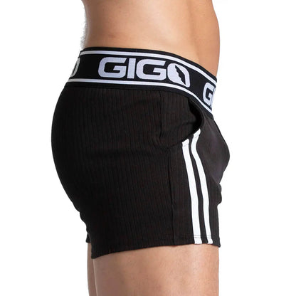 Khanal Black Short vista frontal de Gigo Underwear
