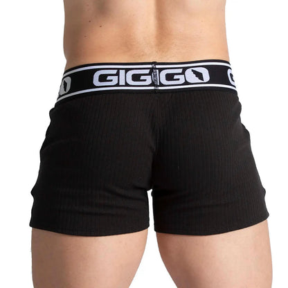 Khanal Black Short vista posterior de Gigo Underwear