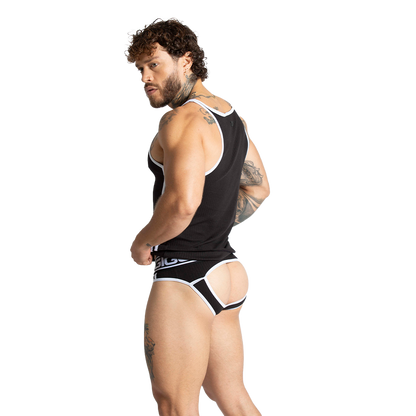 Khanal Black Tank en modelo de Gigo Underwear