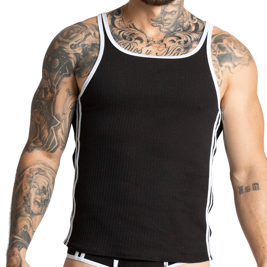 KHANAL BLACK TANK - Gigo Underwear Colombia