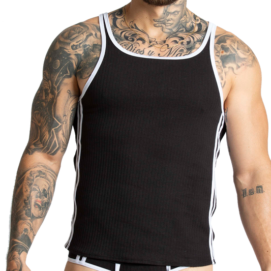 KHANAL BLACK TANK - Gigo Underwear Colombia