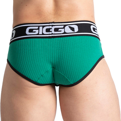 Khanal Green Brief vista frontal de Gigo Underwear