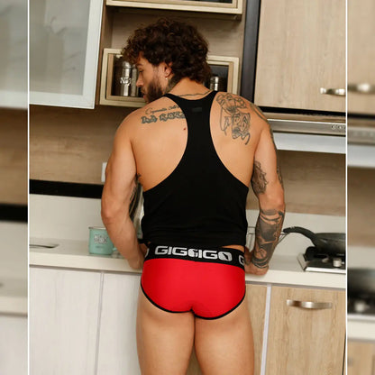 Lemon Black Tank en modelo de Gigo Underwear