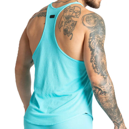 Lemon Blue Tank vista frontal de Gigo Underwear