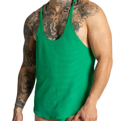 Lemon Green Tank vista frontal de Gigo Underwear