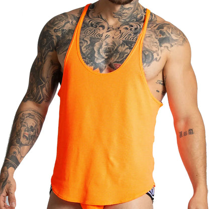 Lemon Orange Tank vista frontal de Gigo Underwear