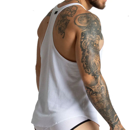 Lemon White Tank vista frontal de Gigo Underwear