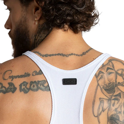 Lemon White Tank en modelo de Gigo Underwear