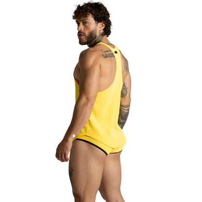 Lemon Yellow Tank vista posterior de Gigo Underwear