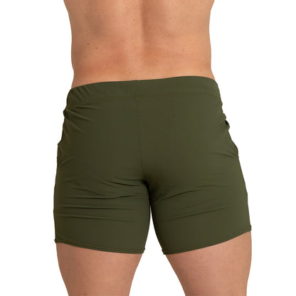 Letters Green Beachwear vista posterior de Gigo Underwear