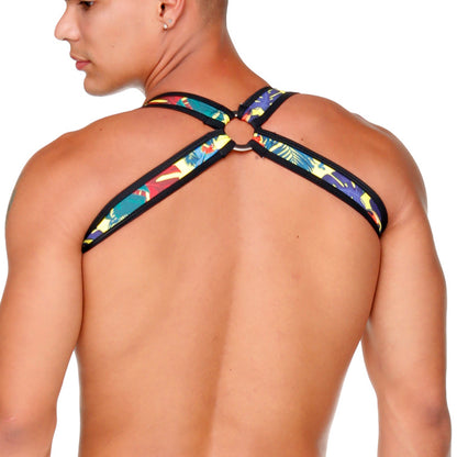 Macaws Yellow Harness vista frontal de Gigo Underwear