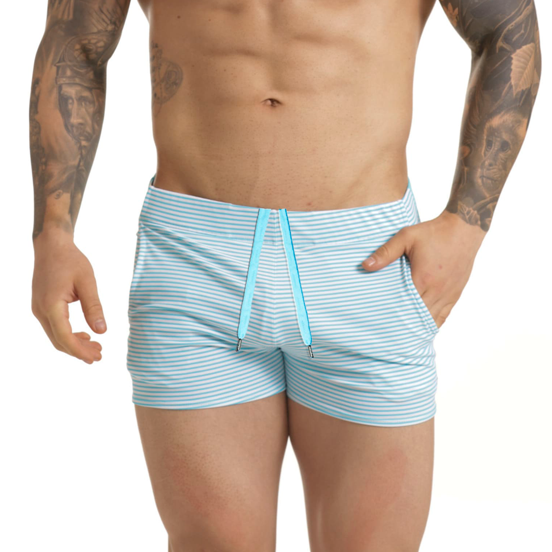 Marine Blue Beachwear vista frontal de Gigo Underwear