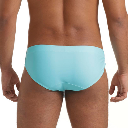 Marine Blue Swim Brief vista posterior de Gigo Underwear
