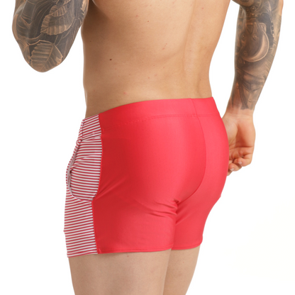 Marine Red Beachwear vista posterior de Gigo Underwear