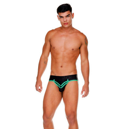 Medieval Green Brief Jockstrap de Gigo Underwear