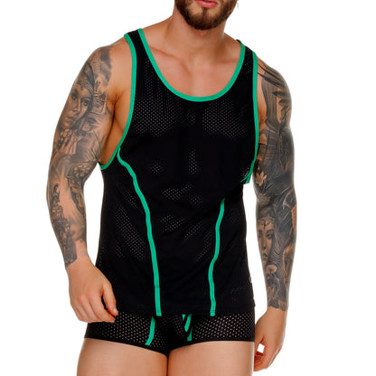 Medieval Green Tank vista frontal de Gigo Underwear