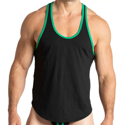 Misty Green Tank vista frontal de Gigo Underwear