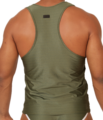 Mix Green Tank vista posterior de Gigo Underwear
