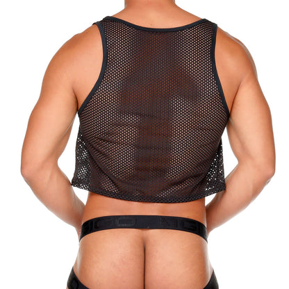 Morocco Black Croop Top vista posterior de Gigo Underwear