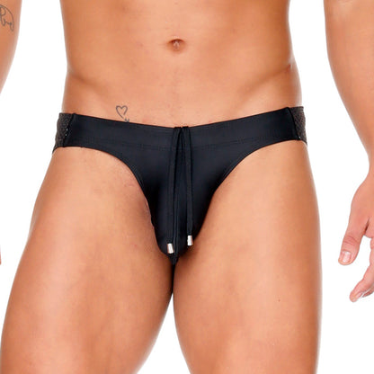 Morocco Black Swim Brief vista frontal de Gigo Underwear