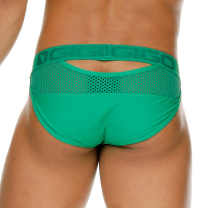 Morocco Green Brief en modelo de Gigo Underwear